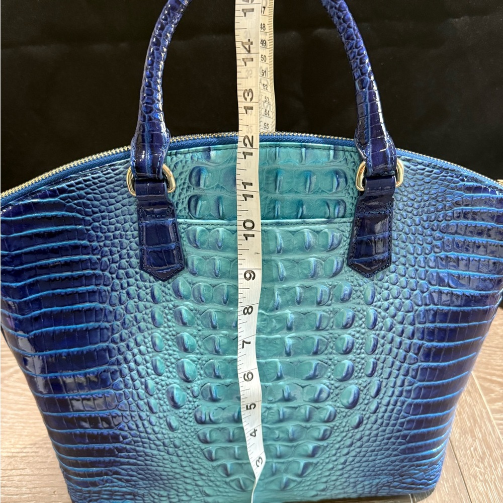 Brahmin Large Duxbury Satchel blue Ombré Melbourne Genuine Leather new! - Picture 6 of 12